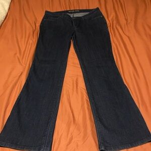 Michael Kors Blue Flare Wide Leg Jeans